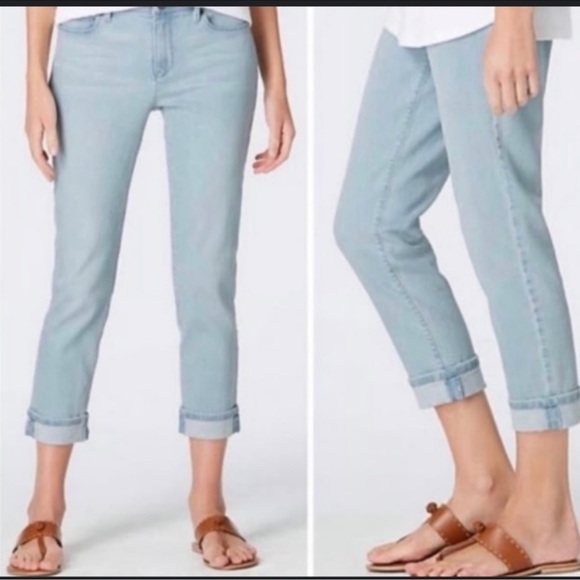 J. Jill Denim - J Jill Jeans Womens Sz 4 Blue Light Wash Denim High Rise Cropped Stretch Preppy